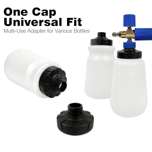 ESP Foam Cannon Adapter Converter 1 inch to 2.16inch, Leak-Proof Threaded Universal Connector, Anti-Slip for Most Foam Bottles & Nozzles - color: Black