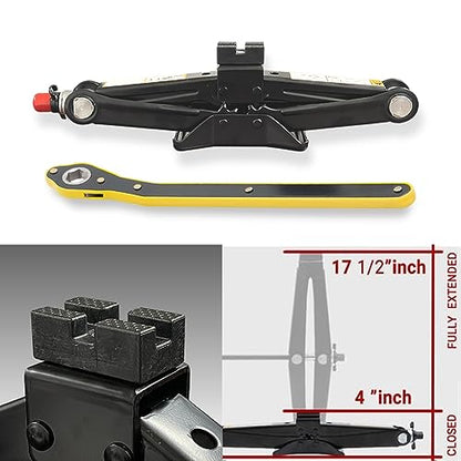 Modern Spare Tire Changing Kit for Infiniti QX30 – Proprietary Scissor Jack Design with Infiniti-Specific Jack Head & High-Leverage Cross-Wrench System for Easy Storage - style: Standard Kit