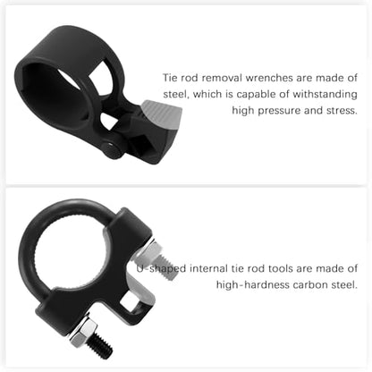 Car Inner Tie Rod Removal Tool with 1/2" Drive Port Wrench,Inner Tie Rod Tool with 3/8" Drive Port for Detaching Cross Ties Rods,Ties Rods End Removal Tools & Wrench Fits 27-42mm