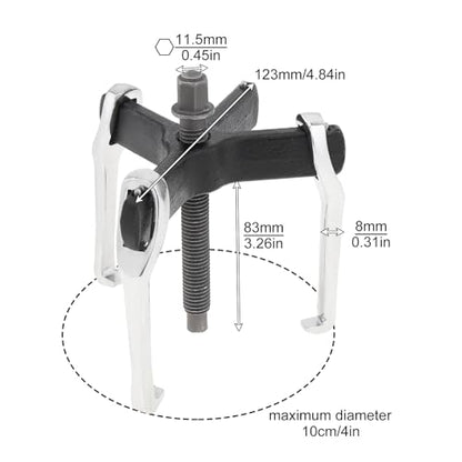 ChgImposs 4" 2 Jaw 3 Jaw Gear Puller, Adjustable Bearing Puller, Reversible Removal Tool for Internal External Pulling, Puller Tool for Removal of Pulleys Flywheels Bearings Gears - size: 4 Inch