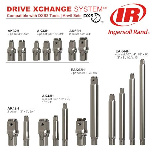 Ingersoll Rand 2236QTiMAX DXS2 1/2" Drive Air Impact Wrench with Up to 1,500 Ft-Lbs Torque Output, Gray - size: Standard Anvil (Single Unit), style: 2236 DXS2, Standard Anvil