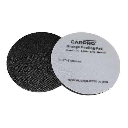 CARPRO Denim Orange Peel Removal Pad (V2) - Upper Paint Layer Clear Coat Scatch Repair - 5.5" (1 Pack) - size: 5.5 inch (Pack of 1)