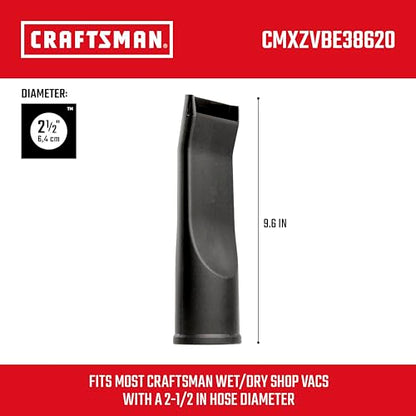 CRAFTSMAN CMXZVBE38620 2-1/2 in. Car Nozzle Wet Dry Shop Vacuum Attachment | Industrial-Grade Shop Vacuum Accessory for Deep Automotive Cleaning, Fits 2-1/2 in. Hose Diameter - style: Car Nozzle