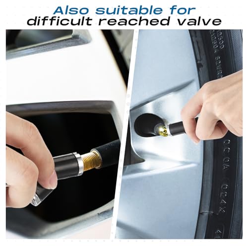 Tallew 10 Pack Dual Head Tire Pressure Gauge Heavy Duty Air Pressure Tire Gauge for Auto Truck Car RV Van Gage Range 10-150PSI, 1-10Bar (Black) - color: Black