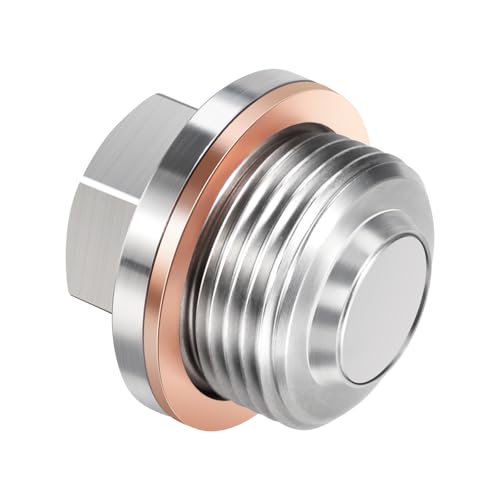 M22x1.5 Stainless Steel Magnetic Engine Oil Drain Plug Fit for John Deere Gator, KTM Duke Adventure Supermoto, Ducati, Rolls-Royce, Replace M806544, 6004178 - size: M22 x 1.5