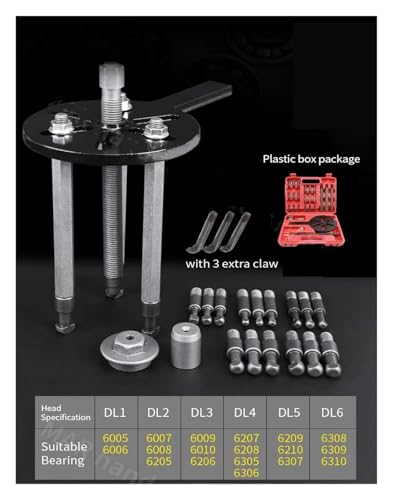 Steel Bearing Jaw Pullers 18in1 Bearing Extractor Removal Tool Universal Three-jaw Bearing Puller Car Bearing Splitter Gear Wheel Hub Bearing Puller Set(B1) - color: B1