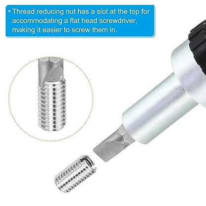 PATIKIL Thread Adapters Sleeve Reducing Nut, 10 Pcs M5x0.8 Male to M2.5x0.45 Female Repairing Insert Nut Screw Reducer Stainless Steel Fastener 5mm - size: M2.5xM5x5mm