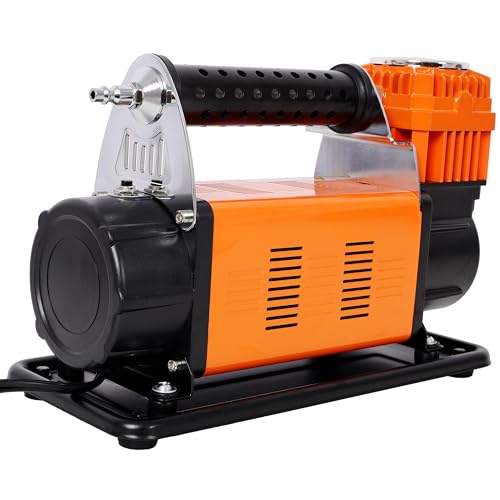 Gecheer 12V Heavy Duty Air Compressor Tire Inflator with Pressure Gauge – Up to 150 PSI, 7.06 CFM, 26 ft Hose for Cars, SUVs, RVs, Trucks