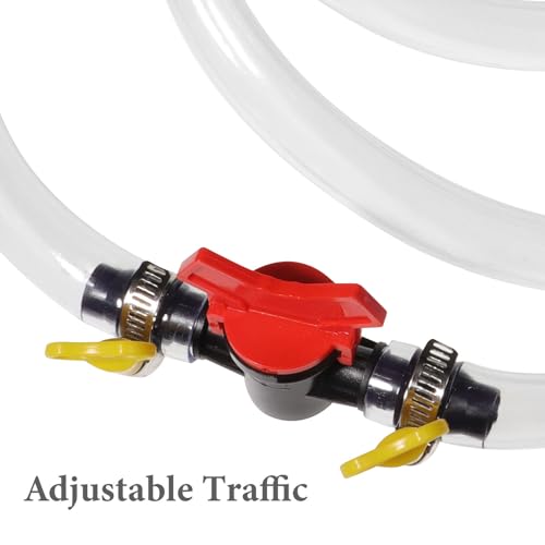 Gas Siphon Kit Hand Pump with Rubber Hose and Iron Switch for Extracting Gasoline and Oil in Emergency Situations, Portable Gasoline Transfer Pump for Car Use,