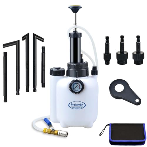 3 Liters Transmission Fluid Pump Oil Filling Filler System Fluid Transfer Pump Tool with 8 ATF Adapters - color: black