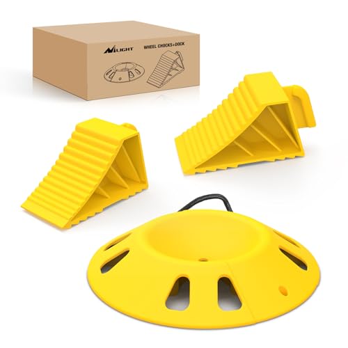 Nilight Trailer Wheel Chocks and Wheel Dock Kit - Prevents Trailer Wheel Sinking, Accessories for Boat Trailer Travel Campers, and RVs