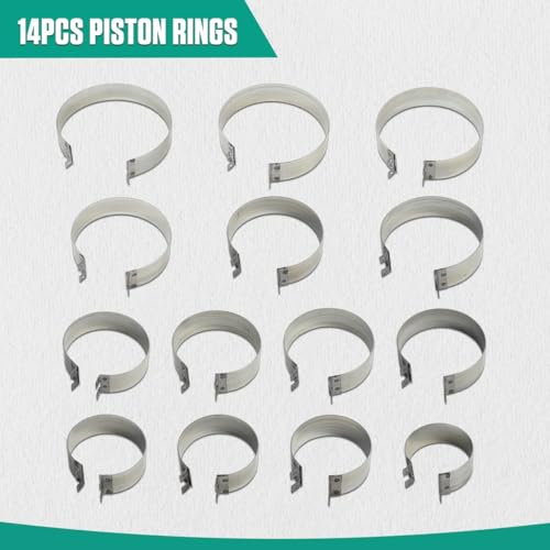 MRCARTOOL Piston Ring Compressor Tool 14Pcs with Plier,13 Rings 2.4"-5.7" | Manganese Steel, Forged Steel Pliers, Fits Sedans Trucks Racing Engines - size: 14PCS