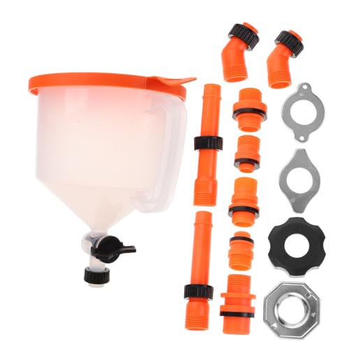 PRETYZOOM Spill Coolant Filling Kit with Valve Plastic Automotive Funnel for Heater Core Flush Radiator Funnel for All Car Models and Coolant Types