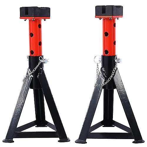 Heavy-Duty 3 Ton Jack Stands, Pair - Adjustable Height, Rust-Resistant, Home Tools Axle Stands for Vehicle Support, 6,000 lbs Capacity Each
