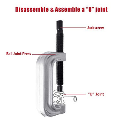4 in 1 Ball Joint Service Tool Kit 2WD & 4WD Remover Installer with 4-Wheel Drive Adapters