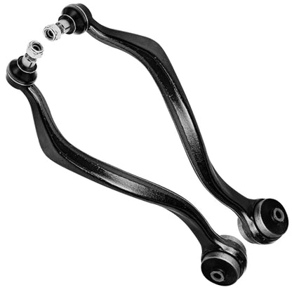 Detroit Axle - Front Steering Knuckles Hubs + Lower Rearward Control Arms w/Ball Joints Replacement for Fusion MKZ Milan Zephyr - 4pc Set - size: 4CU47668/4PC