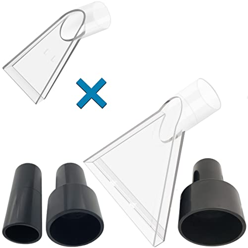 Compatible with All Shop Vacs Extractor Attachment with 2-1/2" & 1-7/8" & 1-1/4" Three Adapters Auto Detailing Vacuum Head Extraction Universal Accessory for Upholstery & Carpet Cleaning - size: Small+Large