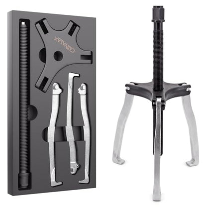 CARVALAX Gear Puller 7 Ton, Heavy Duty CR-V Steel 2 & 3 Reversible Jaw Bearing/Pulley Puller – Professional Automotive & Industrial Tool for Mechanics, DIYers - size: 7T