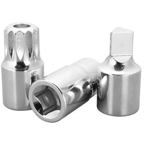 Performance Tool W54287 15-Piece Drain Plug Socket Set With 11mm & 13mm Square Drive For Subaru Differentials, Silver - style: 15pc Drain Plug Socket Set