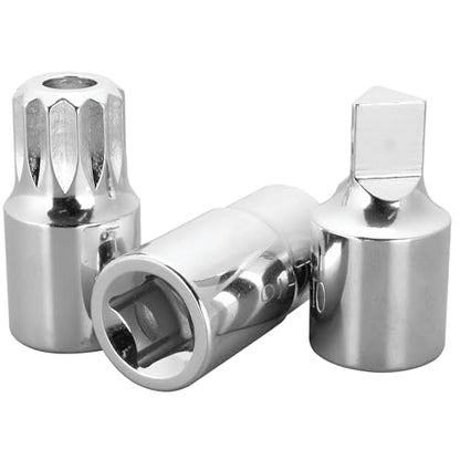 Performance Tool W54287 15-Piece Drain Plug Socket Set With 11mm & 13mm Square Drive For Subaru Differentials, Silver - style: 15pc Drain Plug Socket Set