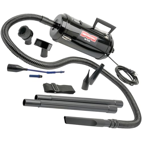 METROVAC Compact Vacuum - Model VNB-83BA, 4.0 Peak HP, All-Steel Construction, 6 Ft Hose, Portable Handheld Design, Blower Function - style: Standard Kit