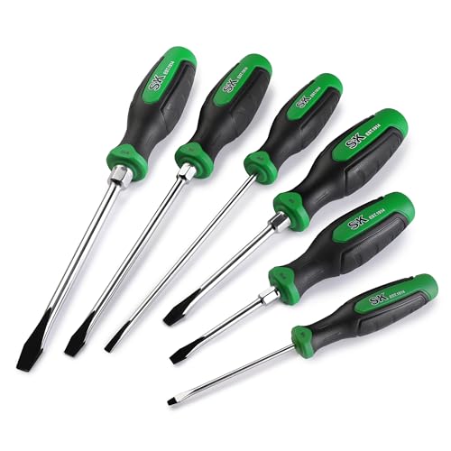 SK 6-Piece Slotted Screwdriver Set, Magnetic Screwdriver Set, S2 Steel, SureGrip Handle - style: Slotted