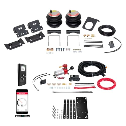TrendsAuto Firestone Airide Red Label Rear Air Spring Kit with Air Command Single Wireless App & Remote Kit Standard Compressor fits 2013 2026 Ram 3500 4WD | Includes TrendsAuto Decal - size: Single Path