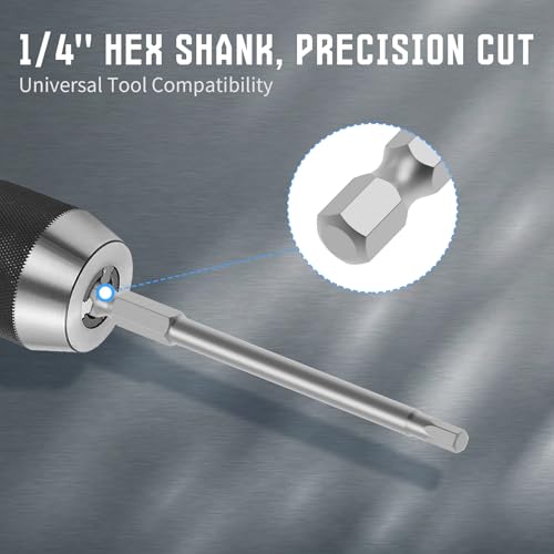 5 Pcs H3 S2 Steel Hex Bit, 3mm, 50mm Length, 1/4" Shank | Magnetic Hex Allen Wrench Screwdriver Bit, 1/4" Hex Shank, Impact Driver Bit for Furniture, Auto Repair & DIY - size: H3, style: 50mm