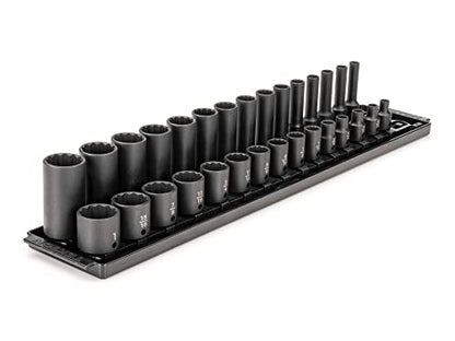 TEKTON 3/8 Inch Drive Impact Socket Set, 30-Piece | SID91214 - size: 30-Piece (1/4-1 in.)