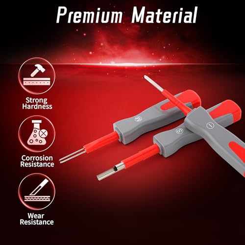 26PCS Universal Terminal Removal Tool Kit, Connector Pin Removal Tool for Replace Universal Automotive Vehicle Wire Harness Pin Connector Release - size: 26PCS