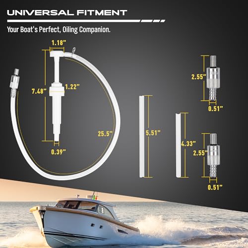 Lower Unit Gear Oil Pump: Transmission Fluid Transfer Extractor Kit Marine Boat Engine Motor Automotive Car Change Can Bottle Filler Differential Lube Liquid Suction Filling Siphon Manual Hand Tool