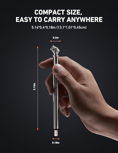 AstroAI Pencil Tire Pressure Gauge 2 Pack 10-75PSI, Calibrated to ANSI B40.1 Grade B (2%), Stainless Steel Body, Car Accessories with 3 Measurements for Cars, Bikes, Vehicles - size: 2 Pack, style: without case