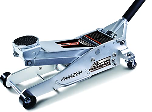 Power Zone 3 Ton Dual Pump Quick Lift Aluminum and Steel Hydraulic Racing Jack, Lift Range: 3-7/8” to 18-3/8”, 680044