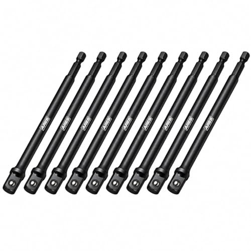 ARES 70388-10-Piece 3/8-Inch Drive 6-Inch Impact Grade Socket Adapter Set - Extensions Turn Power Drill into High Speed Nut Driver - size: 3/8-Inch Drive 6-Inch