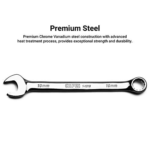 Capri Tools SmartKrome Combination Wrench, 12 Point, Metric (25 mm) (CP11325) - size: 25 mm