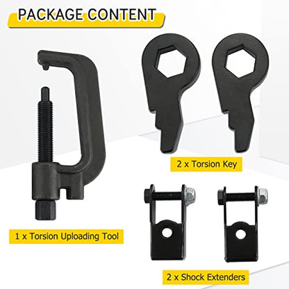 1"-3" Torsion Bars Keys and Torsion Bar Unloading Tool | Key Removal Tool Heavy Duty Solid Leveling Lift Kits with Shock Extenders Brackets