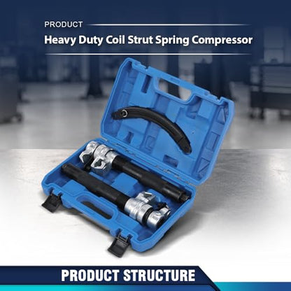 PIT66 Heavy Duty Coil Spring Compressor Tool Universal Fit Car Truck SUV Suspension Strut Remover Installer with Safety Guard