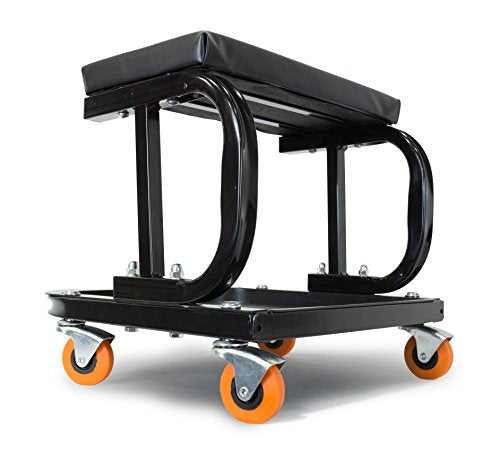 WEN 73011T 250 lb. Capacity Rolling Mechanic Seat with Onboard Storage
