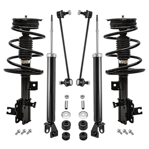 Detroit Axle - 6pc Front Struts Shocks Kit for 2013-2018 Nissan Altima, 2 | Struts with Coil Spring Assembly 2 Sway Bar End Links 2 Rear Shock Absorbers 2014 2015 2016 2017 Replacement Suspension - size: 6AQS47431/ strut shock sway kit