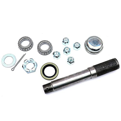 5 Bolt on 4-1/2 Inch Circle Hub Assembly Includes (2) 1-1/16 Inch Straight Spindles & Bearings,Set of 2 - size: GL4853E*2