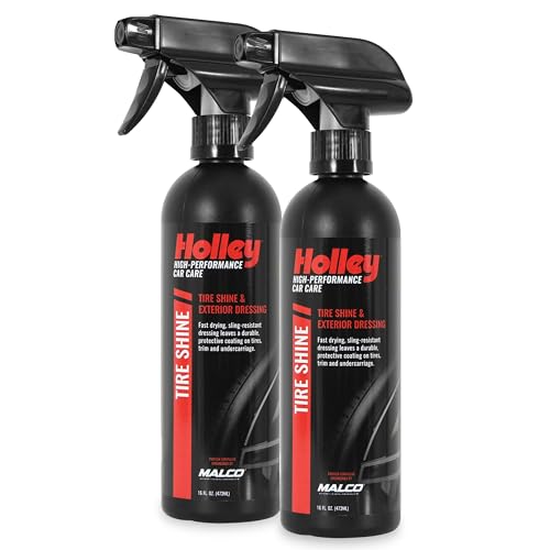 Holley Tire Shine - Tire Shine & Exterior Dressing - High-Performance Car Care, Spray On for Shine that Protects - Fast Drying Formula for Tires, Trim, and Undercarriage - 16 oz. (2 Pack) - color: Tire Shine, size: 2-Pack