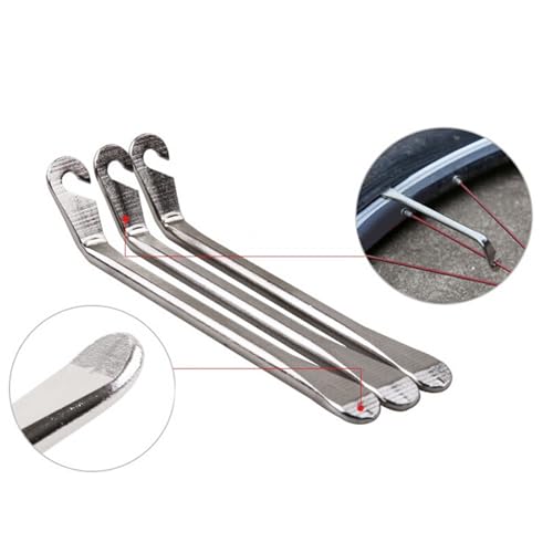 banapoy Tire Iron Spoon Set, 2 Pcs Tire Levers for Motorcycle Car Truck Removal, with Ergonomic Grip Metal Changing Tool