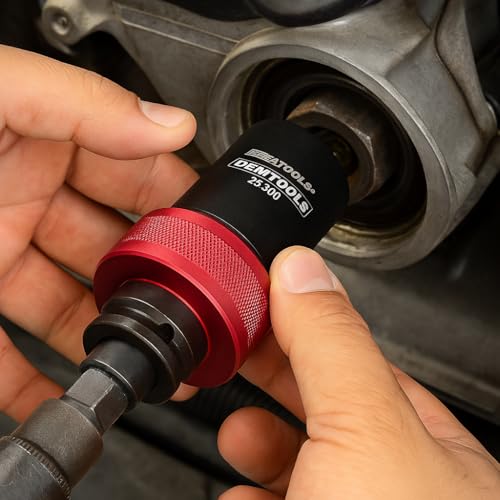 OEMTOOLS 25300 22mm Crank Bolt Socket, Heavy Duty Harmonic Balancer Socket For Stubborn Bolts, 22mm Impact Socket 1/2 Drive Crank Bolt Removal Tool - style: 22 millimeter