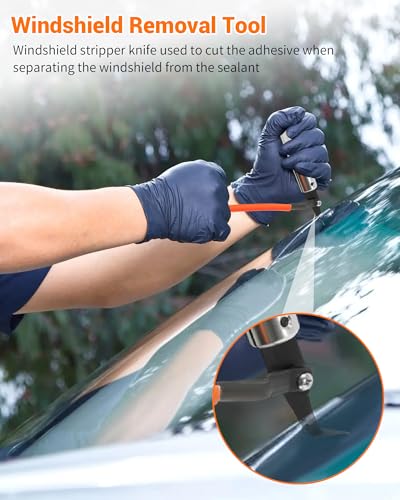 Windshield Removal Tool, Windshield Stripper Knife Used to Separate The Glass from The Adhesive When Replacing A Car Windshield - color: Cutter knife