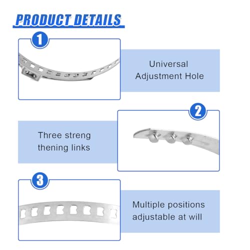 10PCS CV Boot Clamp Kit, Stainless Steel Adjustable Drive Shaft Axle Boot Clamps, 5PCS Small and 5PCS Large CV Joint Boot Crimp Clamps Repair Tool Kit for Steering Gear Gaiters(Silver)