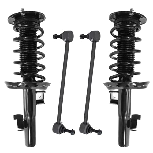 Detroit Axle - Front Struts Sway Bars for 2011-2017 Volvo S60 2015-2017 V60, 2 Struts with Coil Springs 2 Sway Bar End Links Suspension Replacement - size: 4QS54473/Sway Kit