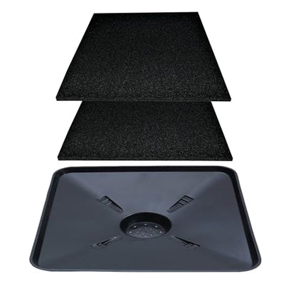 Transmission Drain Pan Kit – Compatible with Lisle 17892 – Includes Oil Change Pan & 2 Pcs 22" No-Spill Splash Pads – Heavy-Duty No-Spill Plastic Oil Change Tray for Car, Truck, Garage Use - color: 1 Pcs Pan + 2 Pcs Pads
