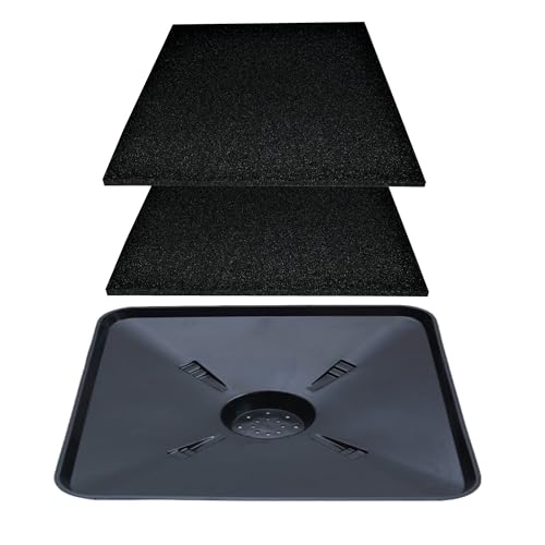 Transmission Drain Pan Kit – Compatible with Lisle 17892 – Includes Oil Change Pan & 2 Pcs 22" No-Spill Splash Pads – Heavy-Duty No-Spill Plastic Oil Change Tray for Car, Truck, Garage Use - color: 1 Pcs Pan + 2 Pcs Pads