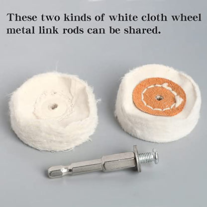 8pcs Polishing Wheel for Drill, Buffing Wheel Polisher Kit with 1/4" Hex Shafts,Abrasive Wheels for Power-Operated Grinders (8)
