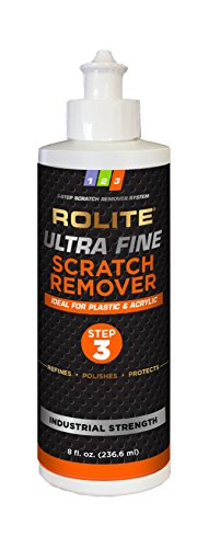 Rolite Ultra Fine Scratch Remover (8 fl. oz.) for Plastic & Acrylic Surfaces Including Marine Strataglass & Eisenglass, Headlights, Aquariums - size: 8oz